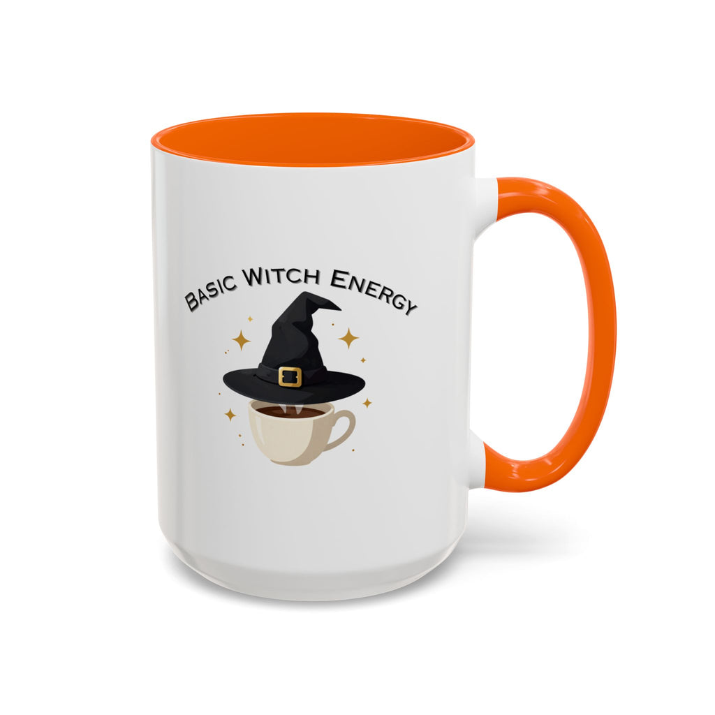 Basic Witch Energy Coffee Mug – Cute Halloween Witch Hat Tea Cup Accent Mug (11/15oz)