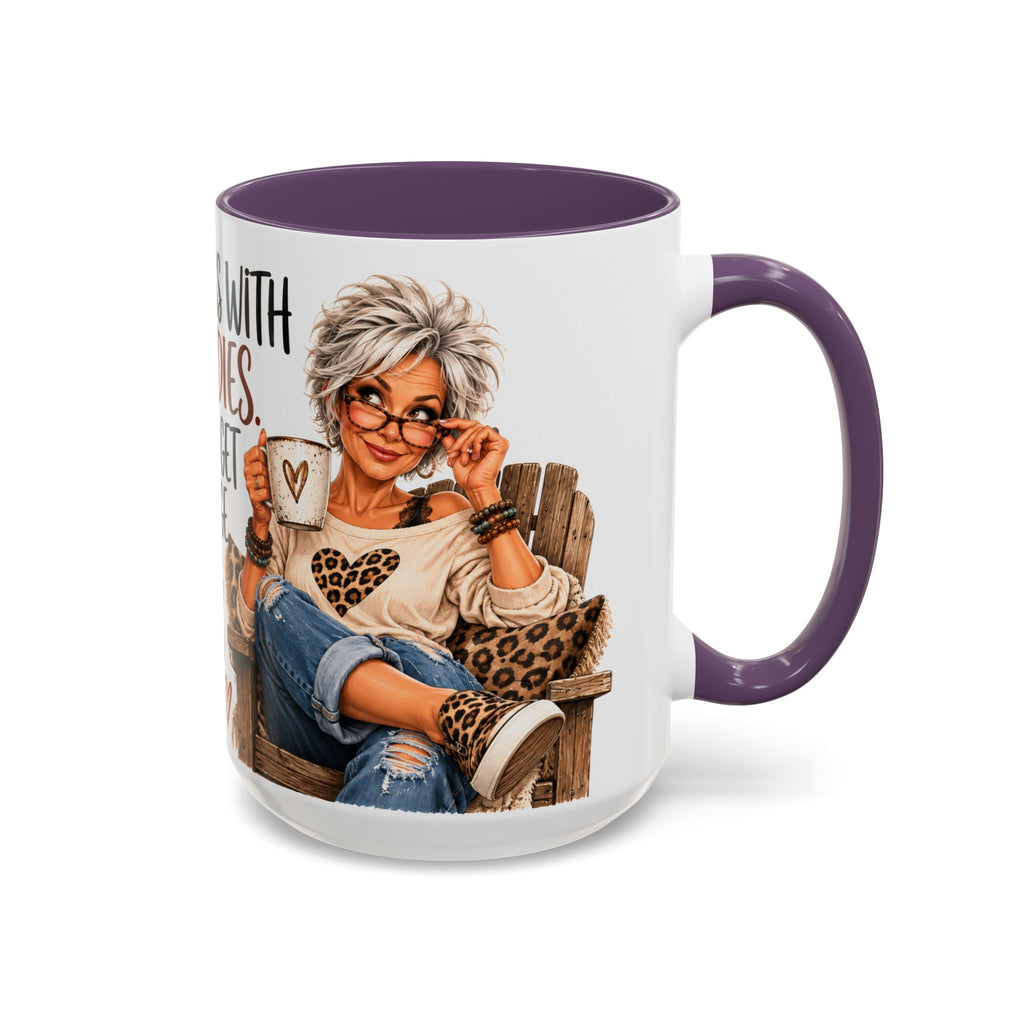 Coffee Mug — "Don't Mess With Old Ladies" Stylish Senior Woman Gift (11/15 oz)
