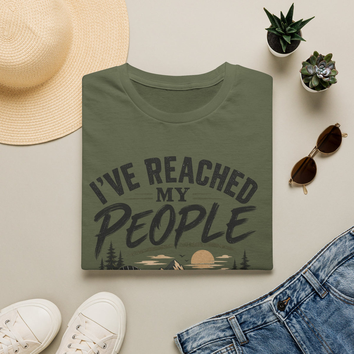 I've Reached My People Limit T-Shirt — Funny Introvert Camping Tee