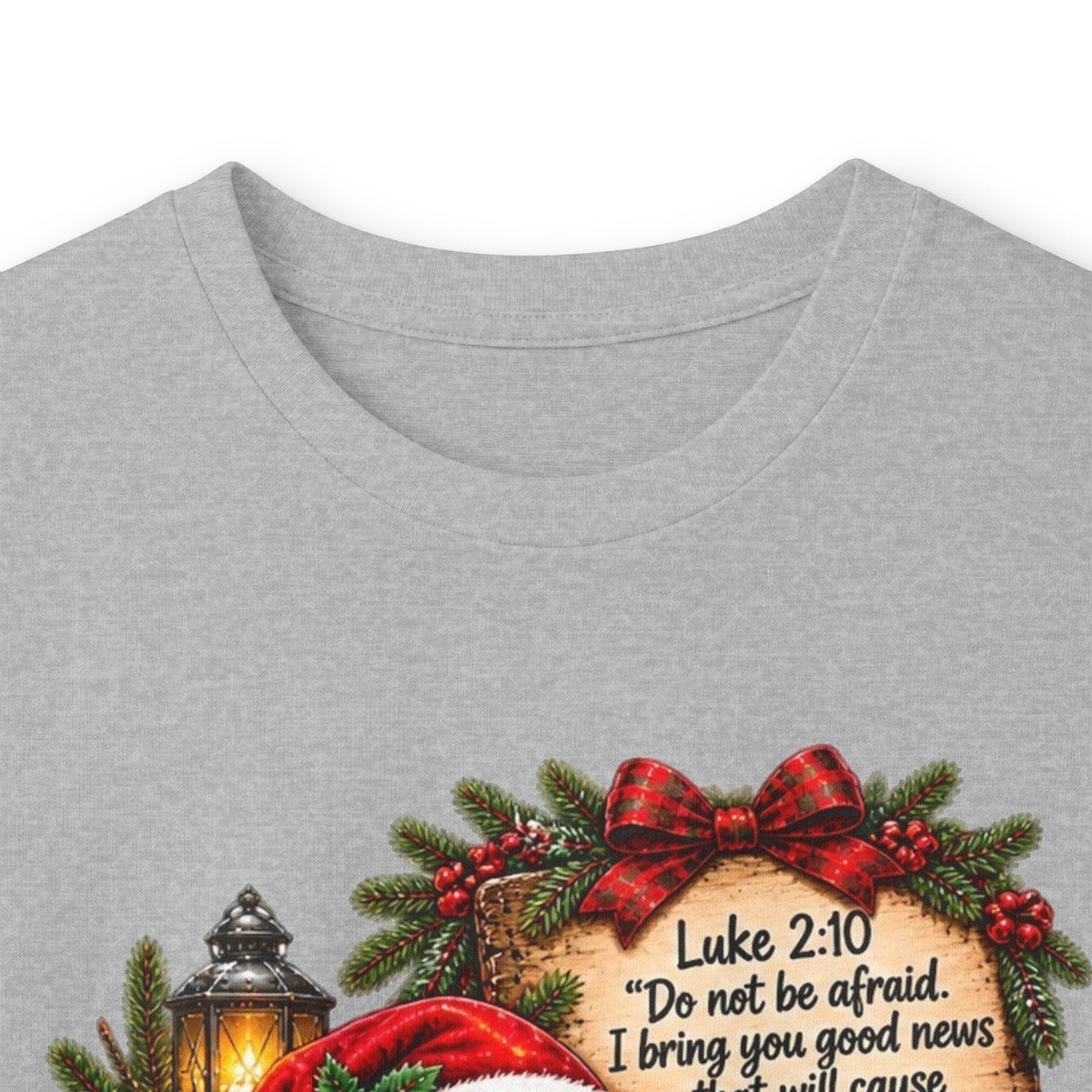 Christian Christmas Shirt | Luke 2:10 Faithfully Sarcastic Turtle Tee