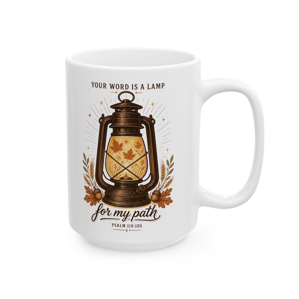 Autumn Lantern Ceramic Mug — Cozy Fall Coffee Cup (11oz & 15oz)