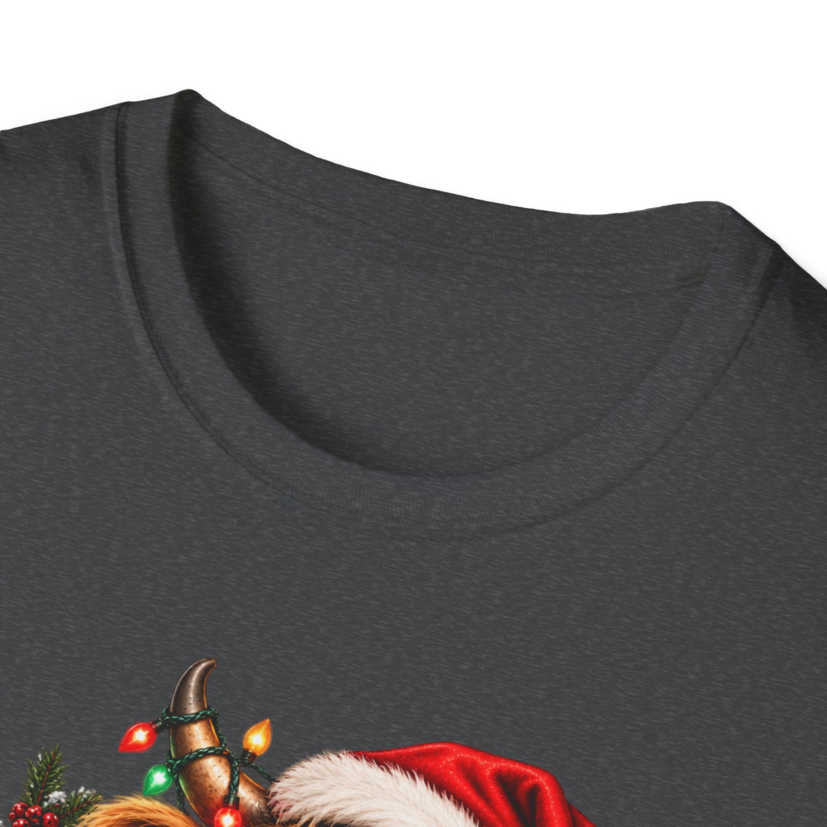 Christmas Highland Cow T-Shirt — "Probably on the Naughty List" Holiday Tee