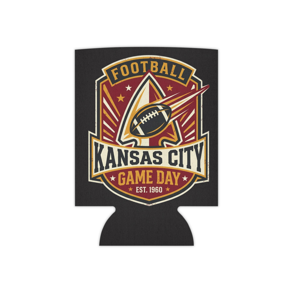 Kansas City Game Day Can Cooler - Football Tailgate Drink Koozie