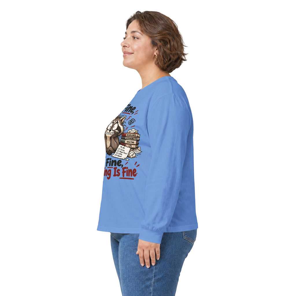 It’s Fine Raccoon Long Sleeve Tee