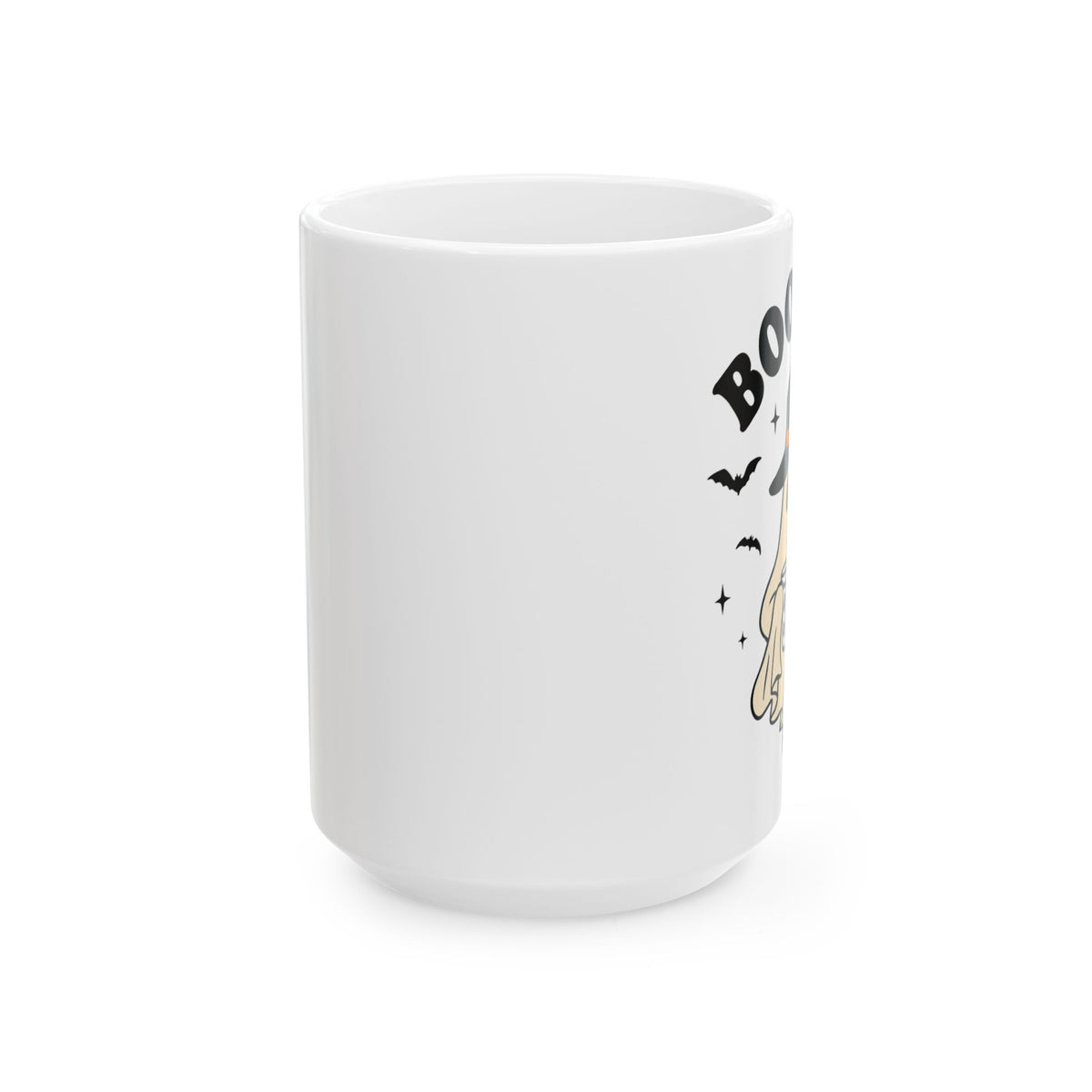 Halloween Boo Ghost Ceramic Mug — Cute Pumpkin Trick-or-Treat Coffee Cup (11oz/15oz)