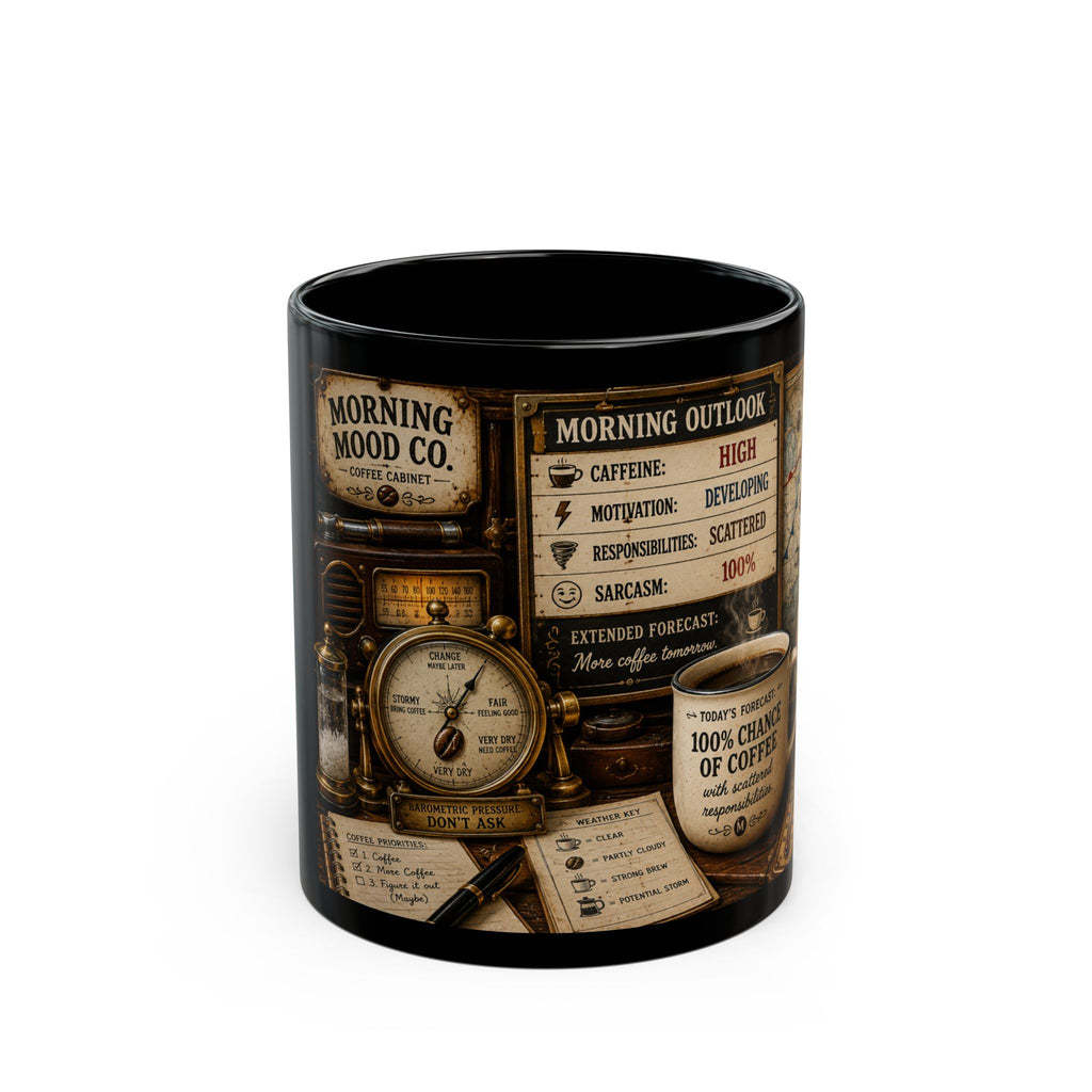 Vintage Coffee Weathermap Mug — Morning Mood Co. Steampunk Coffee Lover Gift (11oz & 15oz)