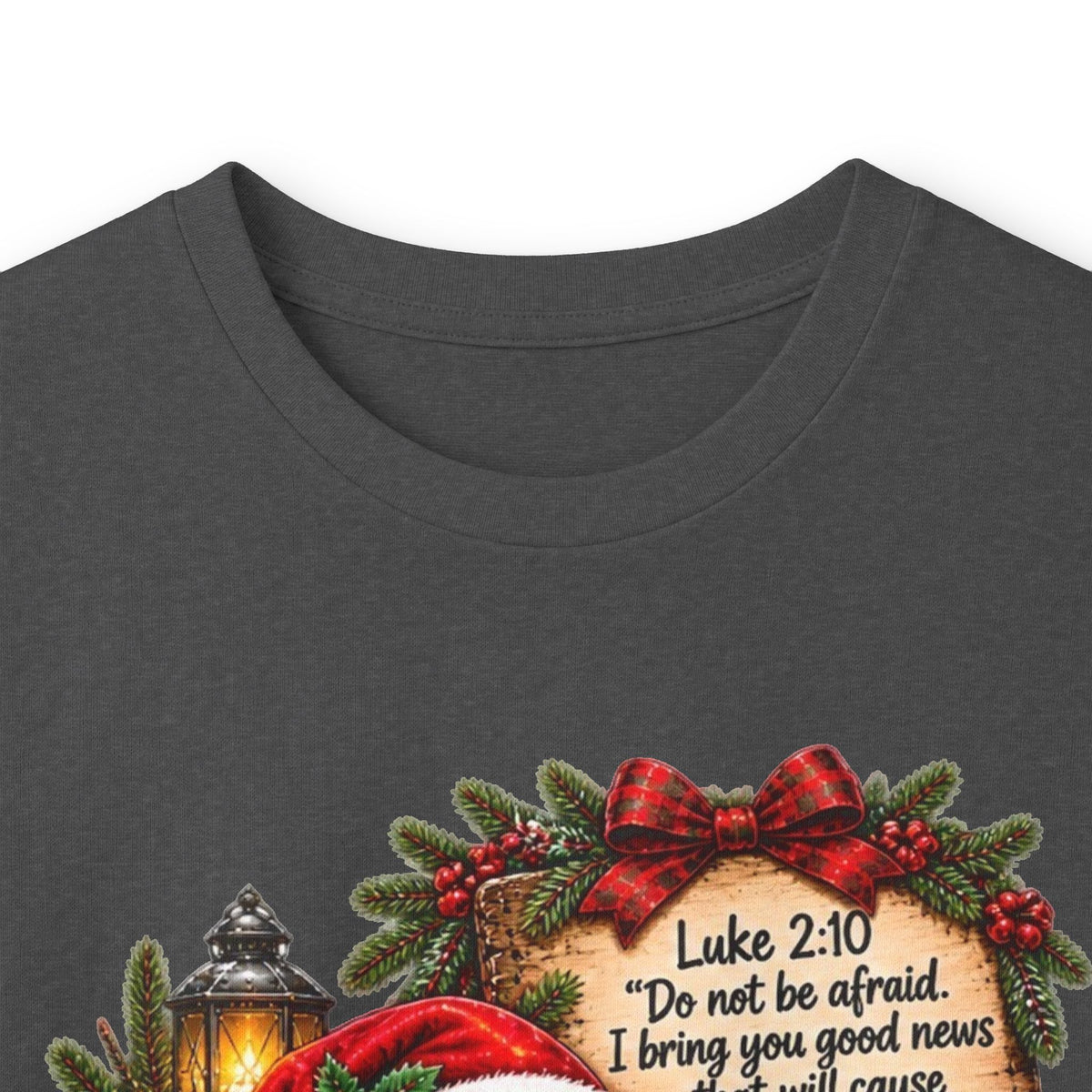 Christian Christmas Shirt | Luke 2:10 Faithfully Sarcastic Turtle Tee