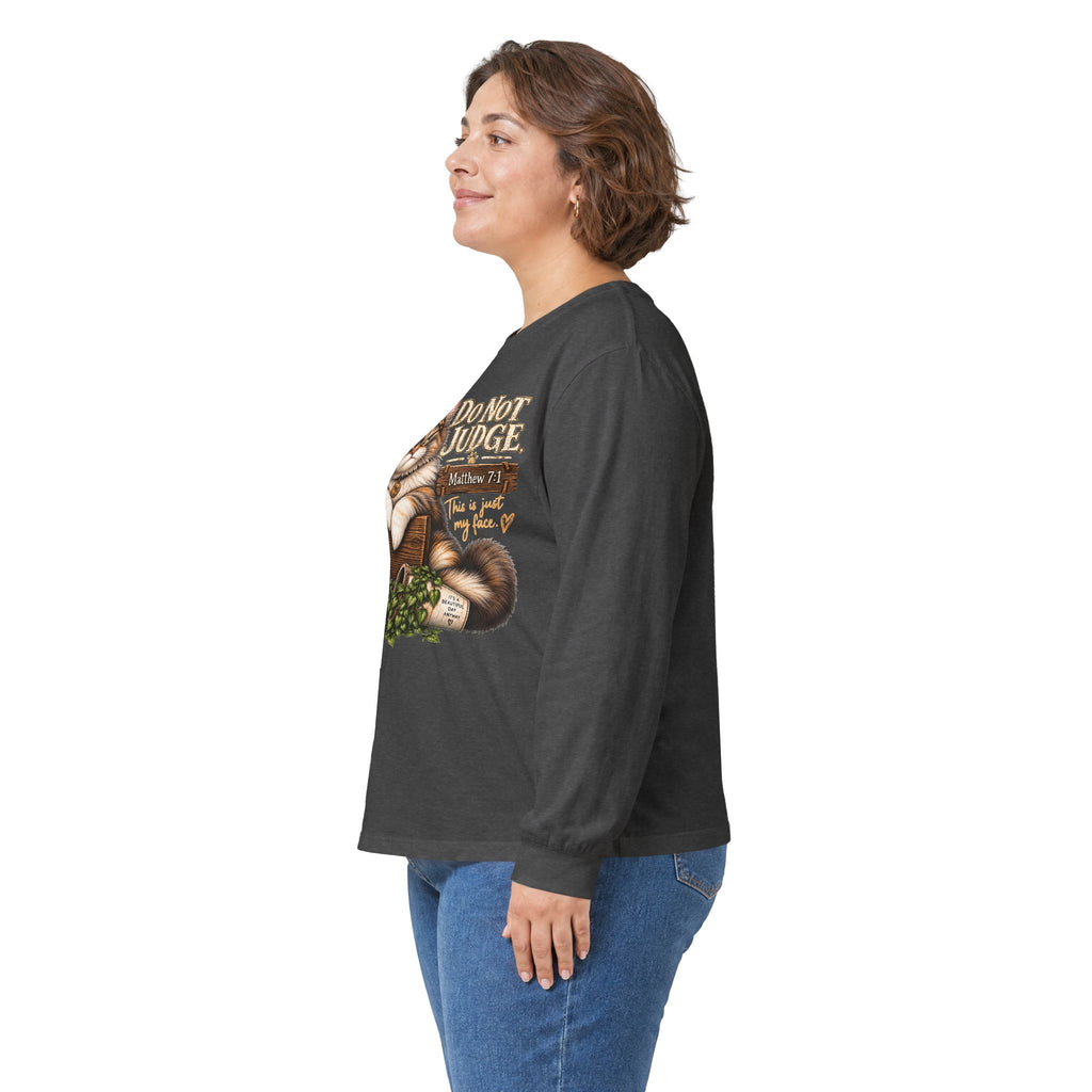 Do Not Judge Funny Cat Long Sleeve Tee