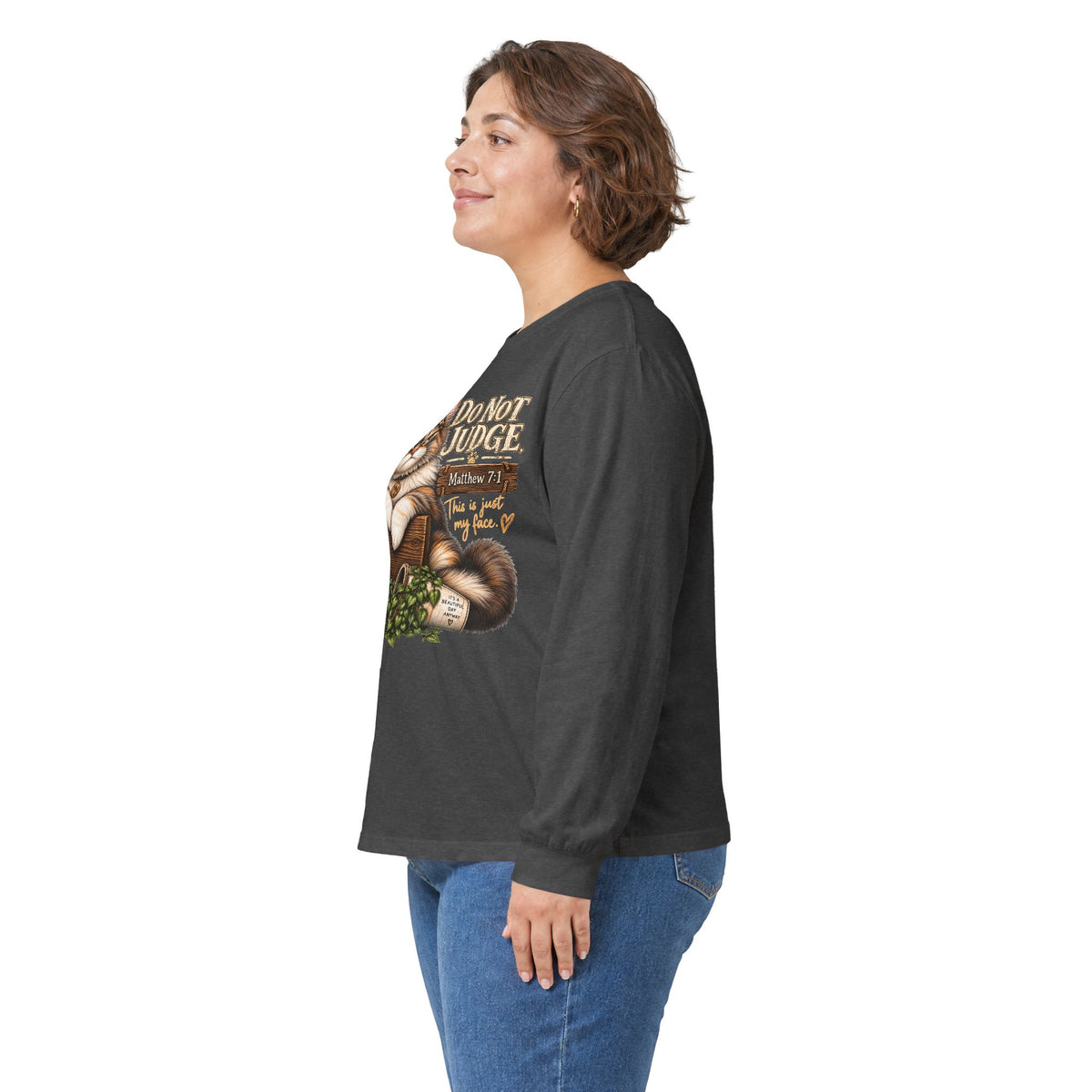 Do Not Judge Funny Cat Long Sleeve Tee