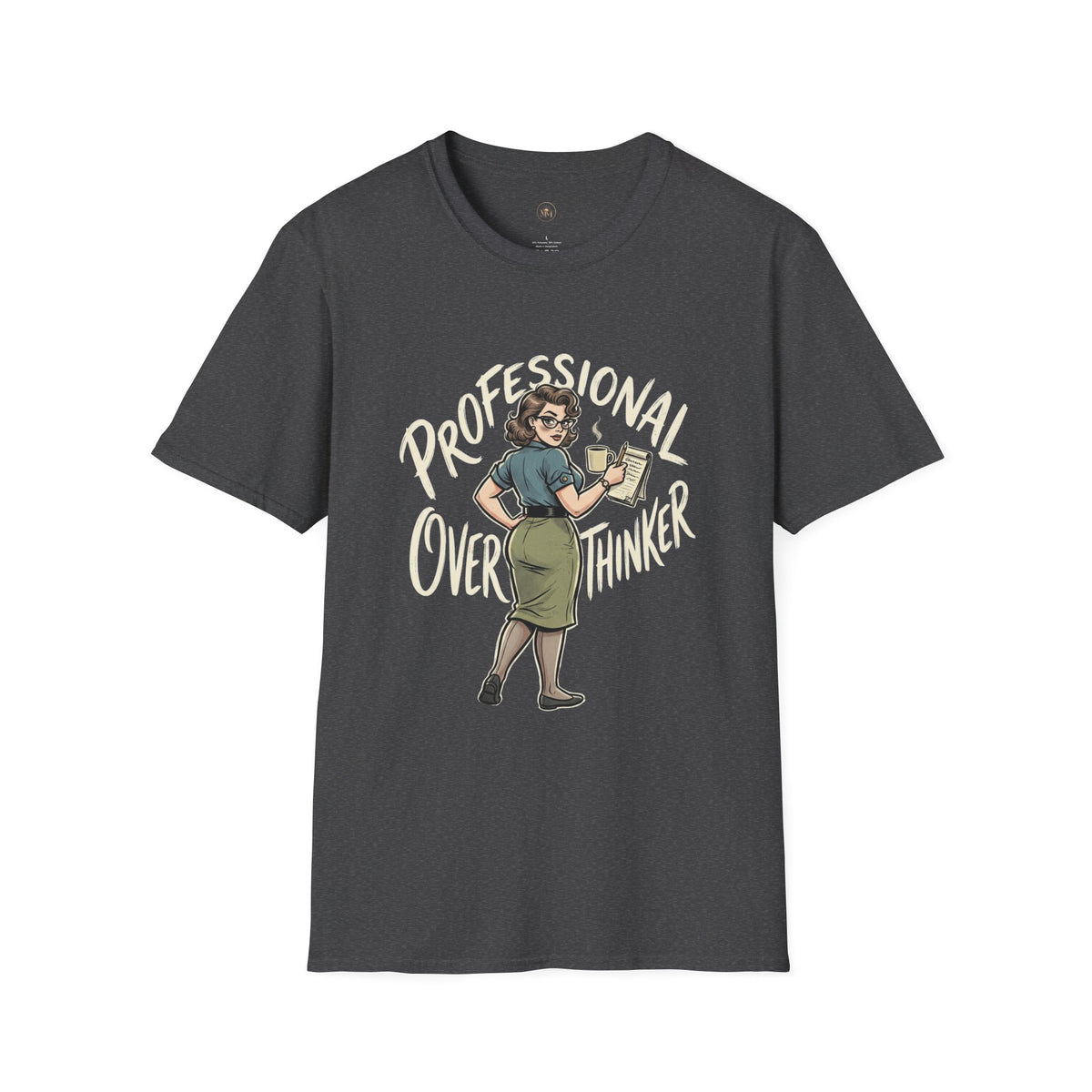 Professional Overthinker T-Shirt — Funny Vintage Coffee Lover Tee