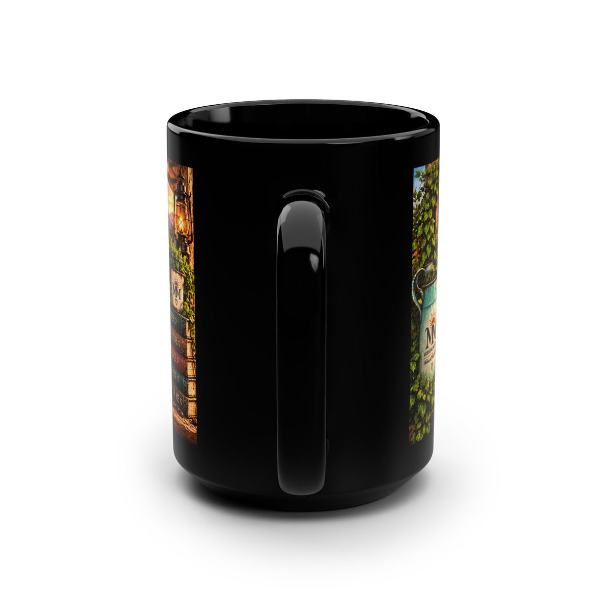 How Long Will You Lie There Owl Black Mug, 15oz
