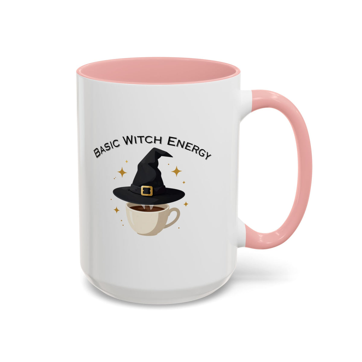 Basic Witch Energy Coffee Mug – Cute Halloween Witch Hat Tea Cup Accent Mug (11/15oz)