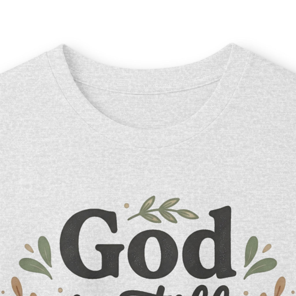Long Sleeve Tee — "God Is Still Working On Me Clearly" Christian Inspirational Shirt