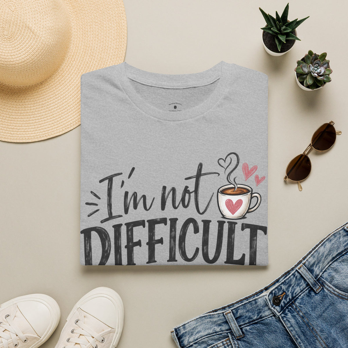 I’m Not Difficult I’m Specific T-Shirt — Funny Coffee Lover Graphic Tee