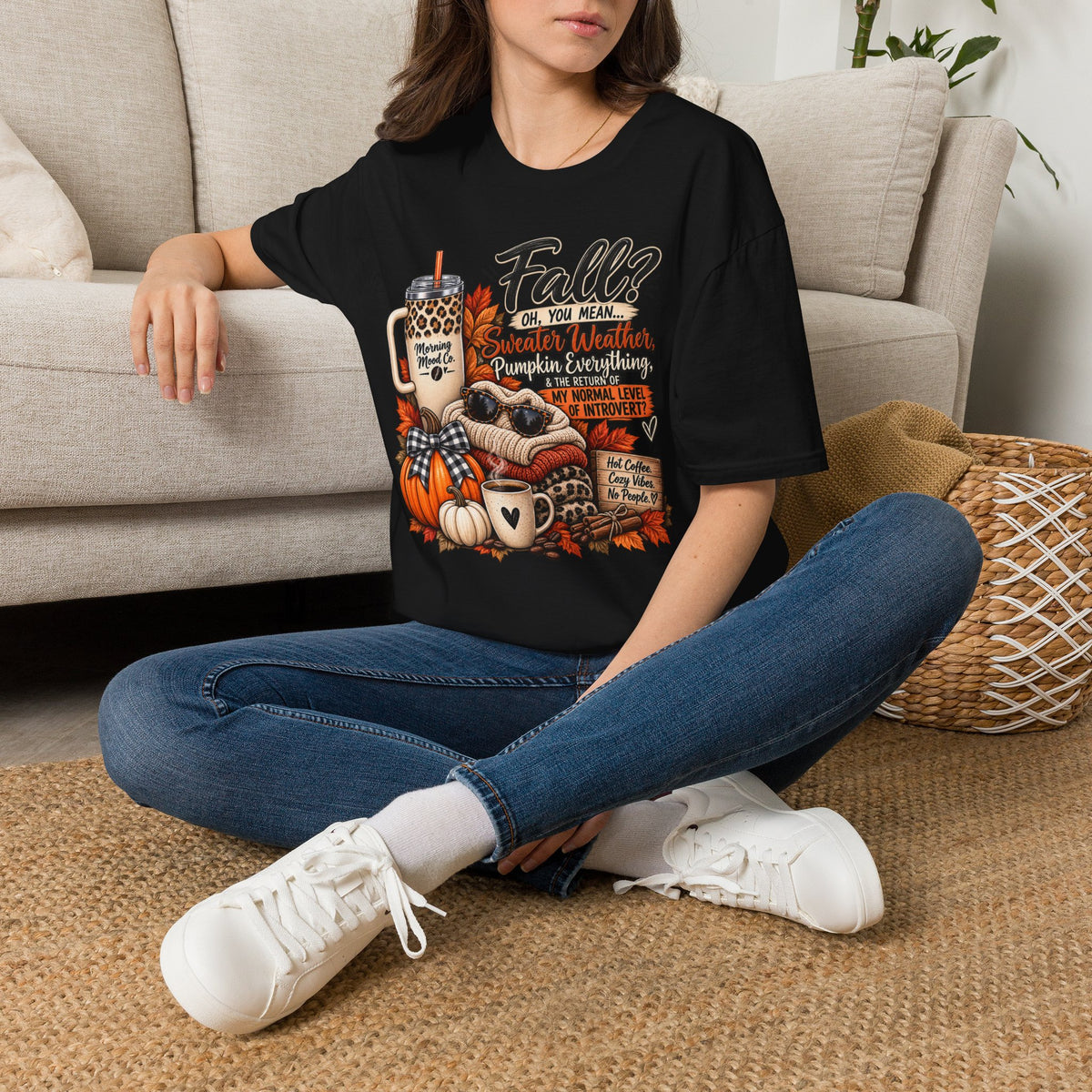 Fall My introvert Season  Unisex Softstyle T-Shirt