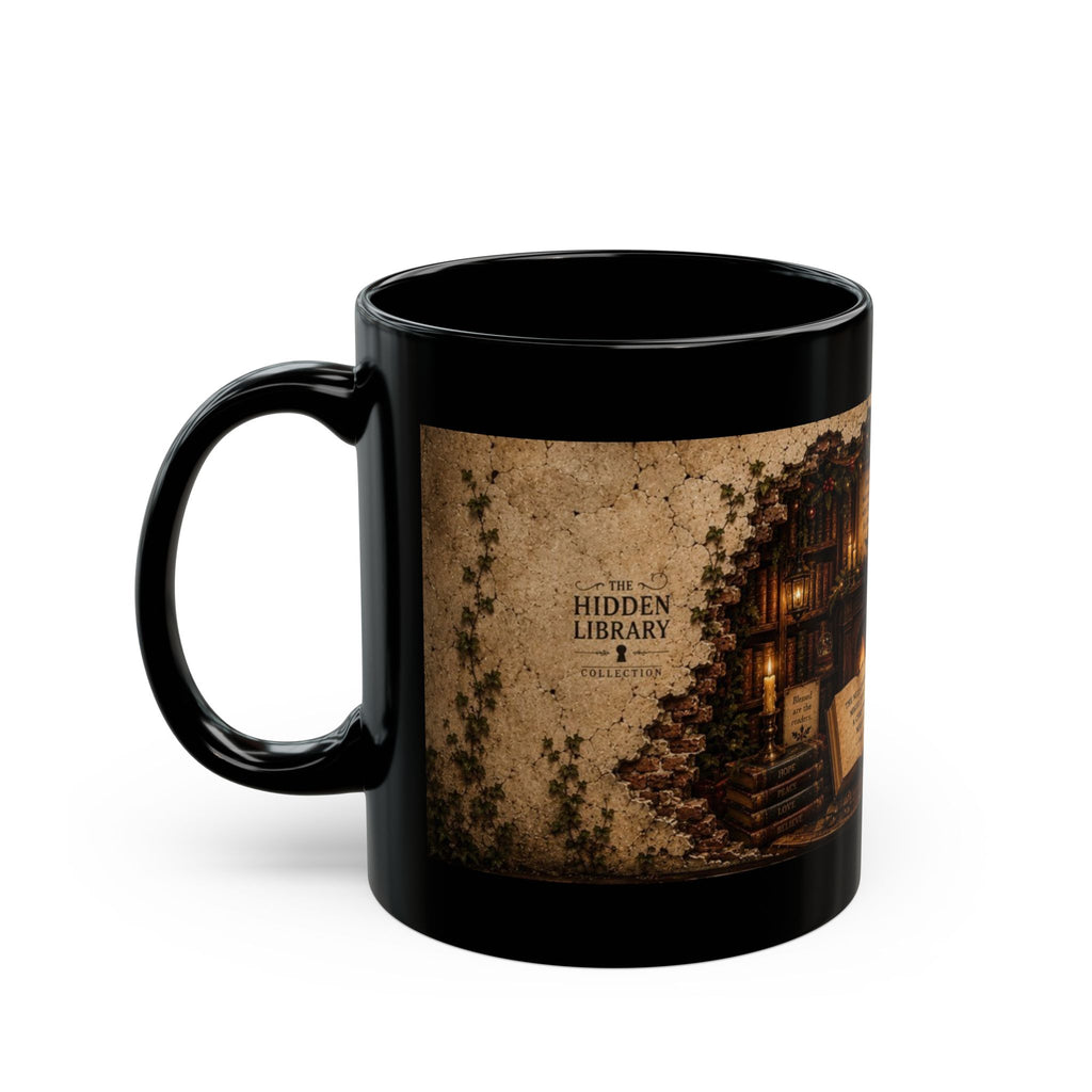 Hidden Library Christmas Black Mug (11oz, 15oz)
