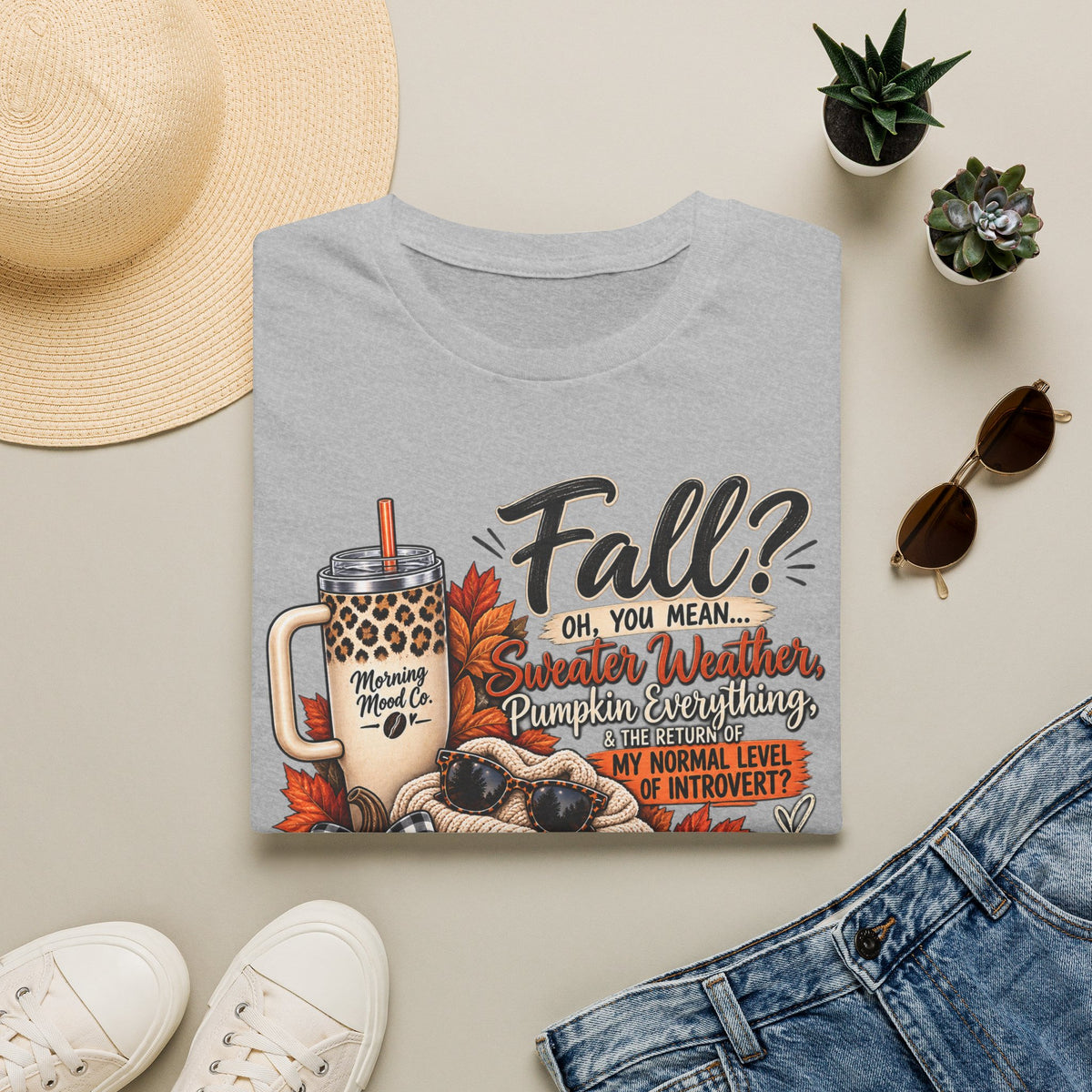 Fall My introvert Season  Unisex Softstyle T-Shirt