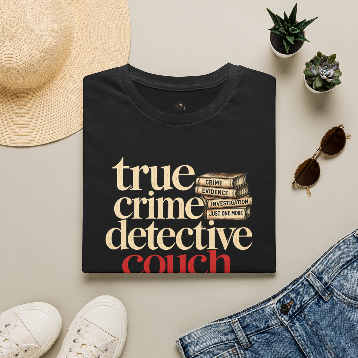 True Crime Detective Couch T-Shirt — "True Crime Detective Couch Division" Graphic Tee