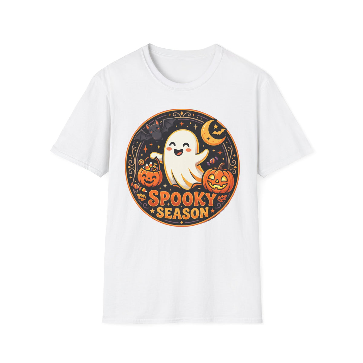 Halloween Ghost T-Shirt — "Spooky Season" Cute Pumpkin Graphic Tee