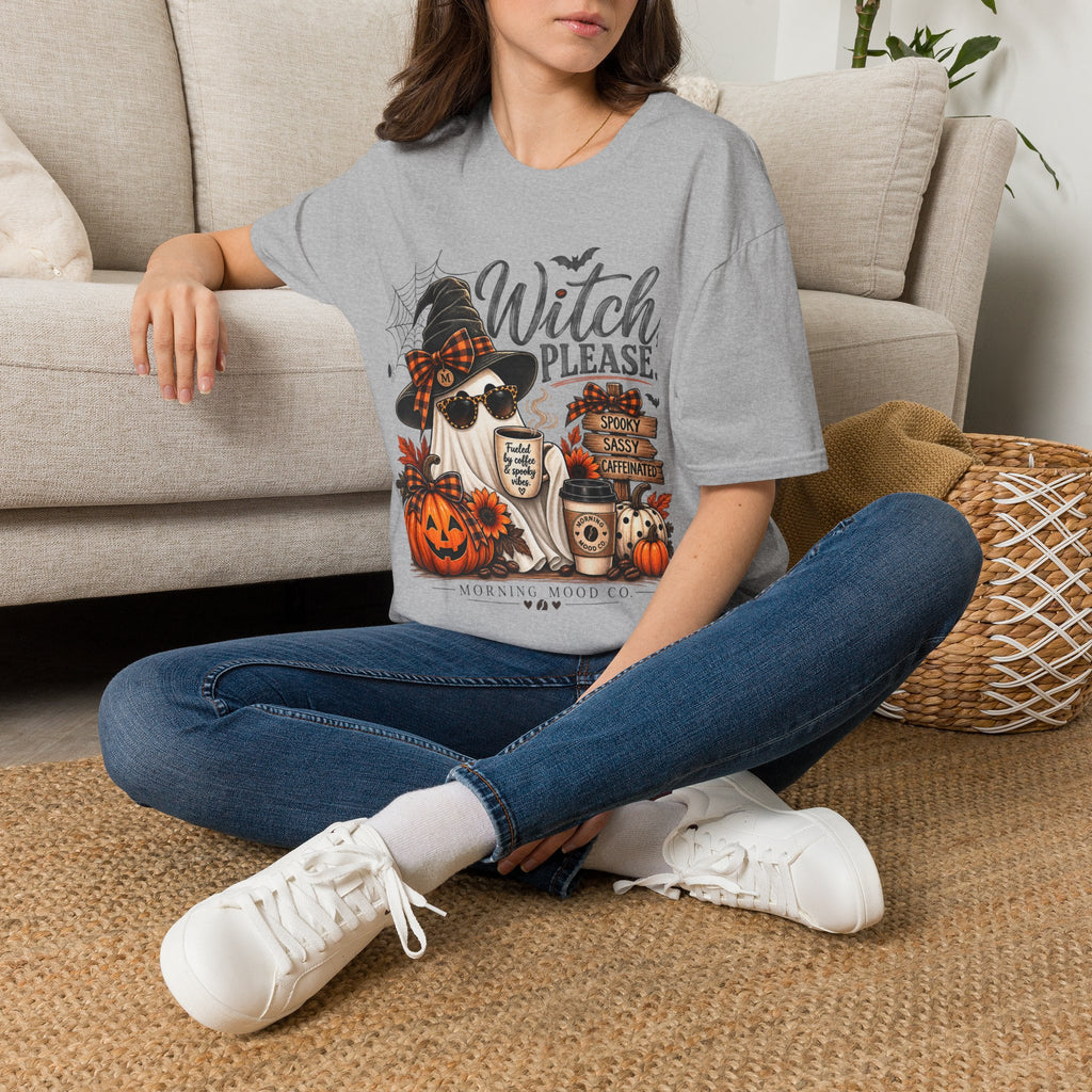 Witch Please Halloween T-Shirt — Cute Witch Cat Pumpkin Graphic Tee