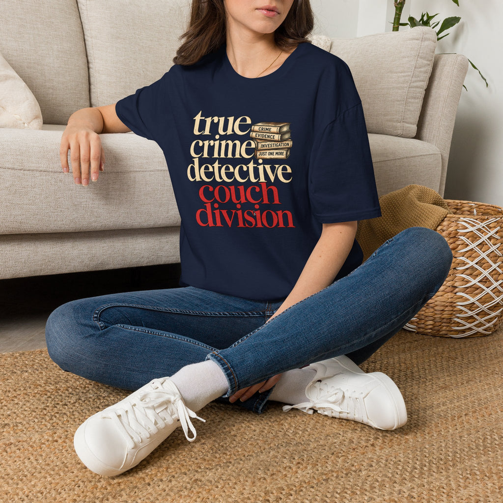 True Crime Detective Couch T-Shirt — "True Crime Detective Couch Division" Graphic Tee