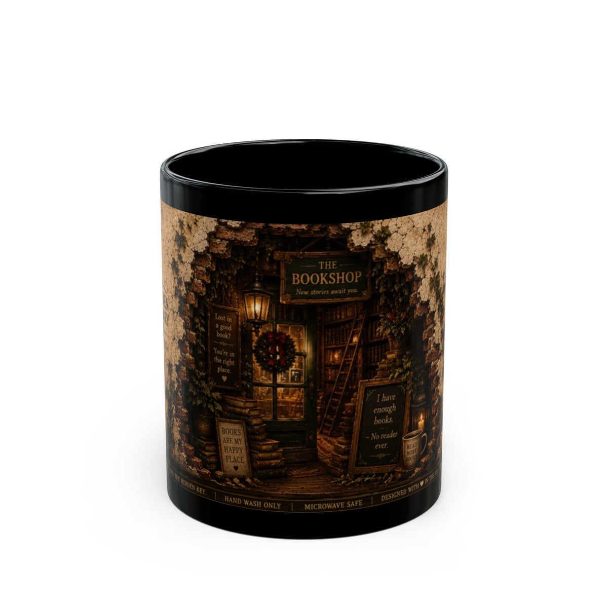 Hidden Library Black Mug (11oz, 15oz)