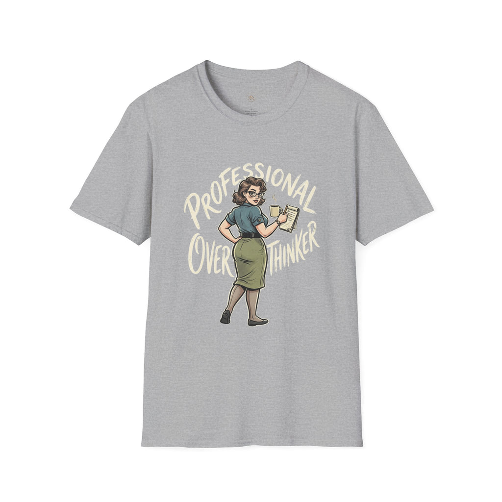 Professional Overthinker T-Shirt — Funny Vintage Coffee Lover Tee