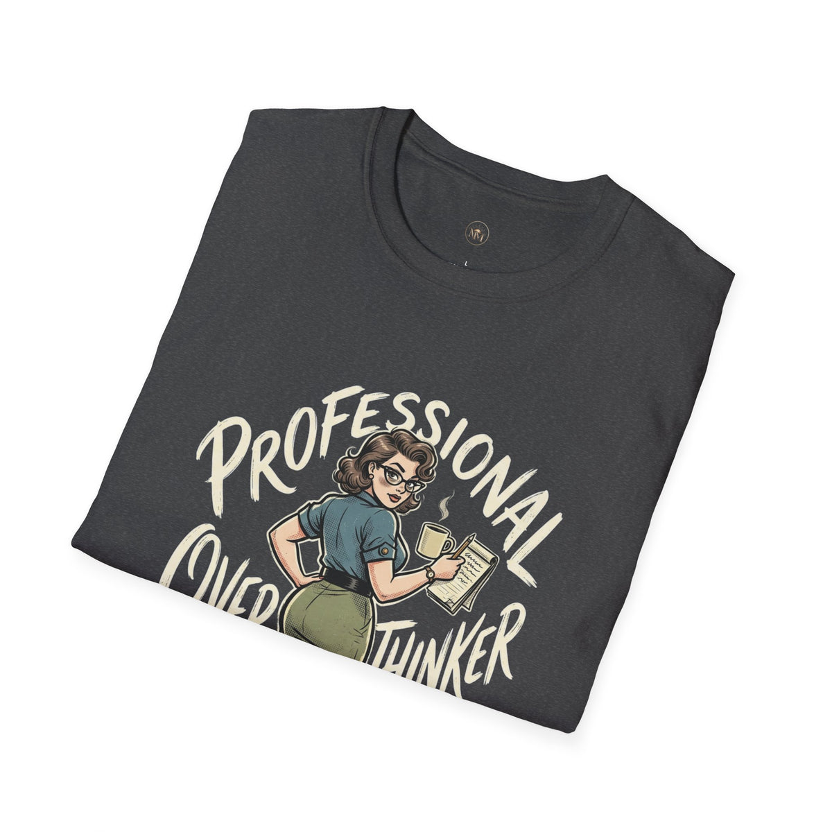 Professional Overthinker T-Shirt — Funny Vintage Coffee Lover Tee