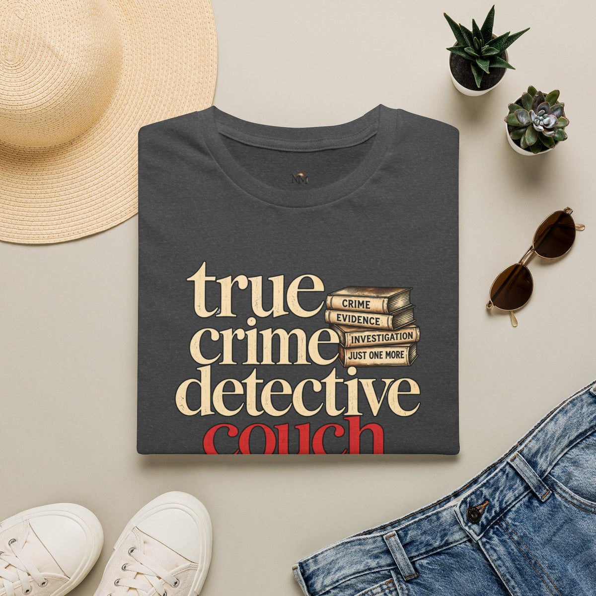 True Crime Detective Couch T-Shirt — "True Crime Detective Couch Division" Graphic Tee