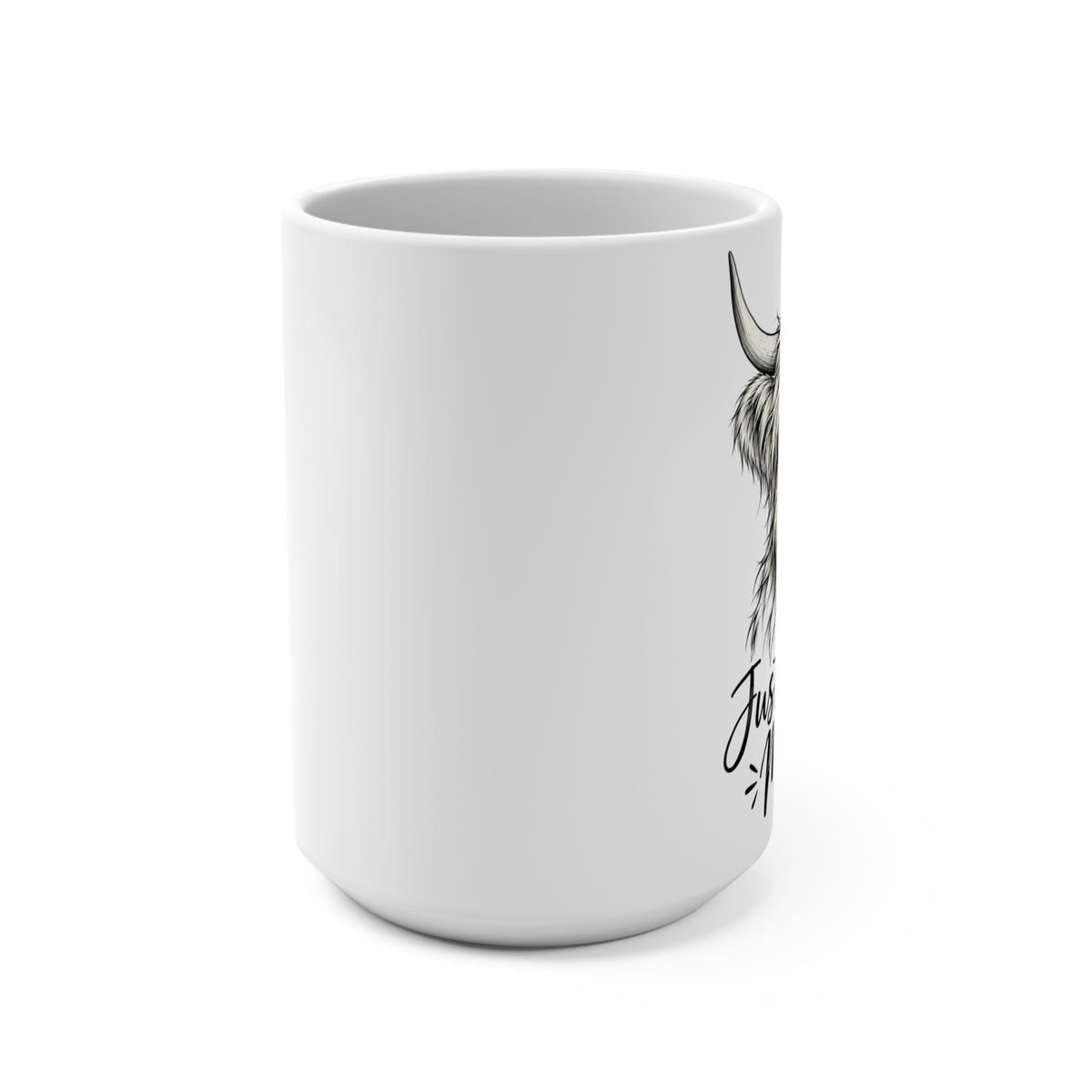 Just a Little Moody Highland Cow 15oz Mug