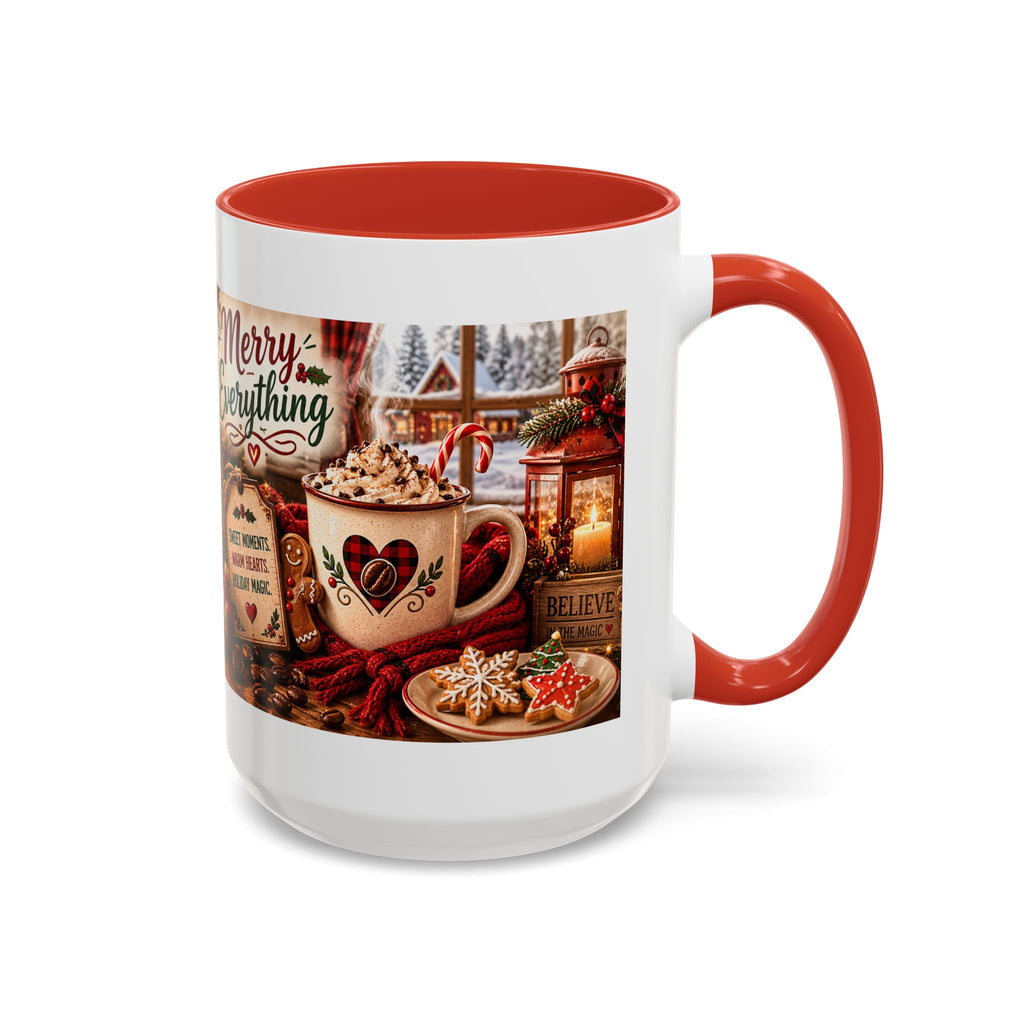 Christmas Coffee Mug — "Morning Mood Co. Merry Everything" Holiday Accent Mug (11/15oz)