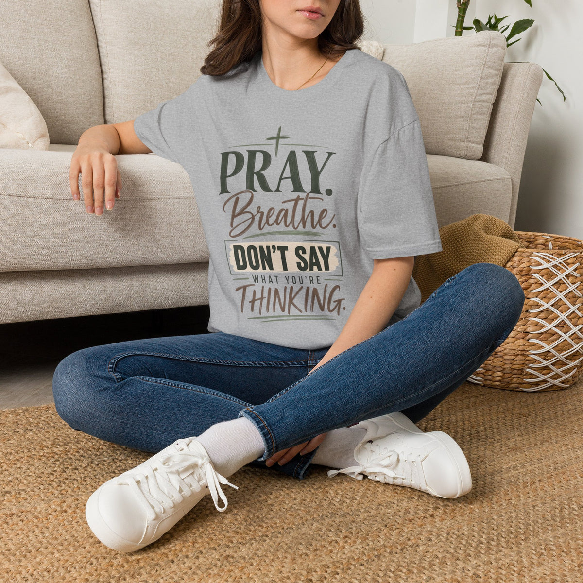 Pray. Breathe. T-Shirt — Inspirational Christian Faith Tee