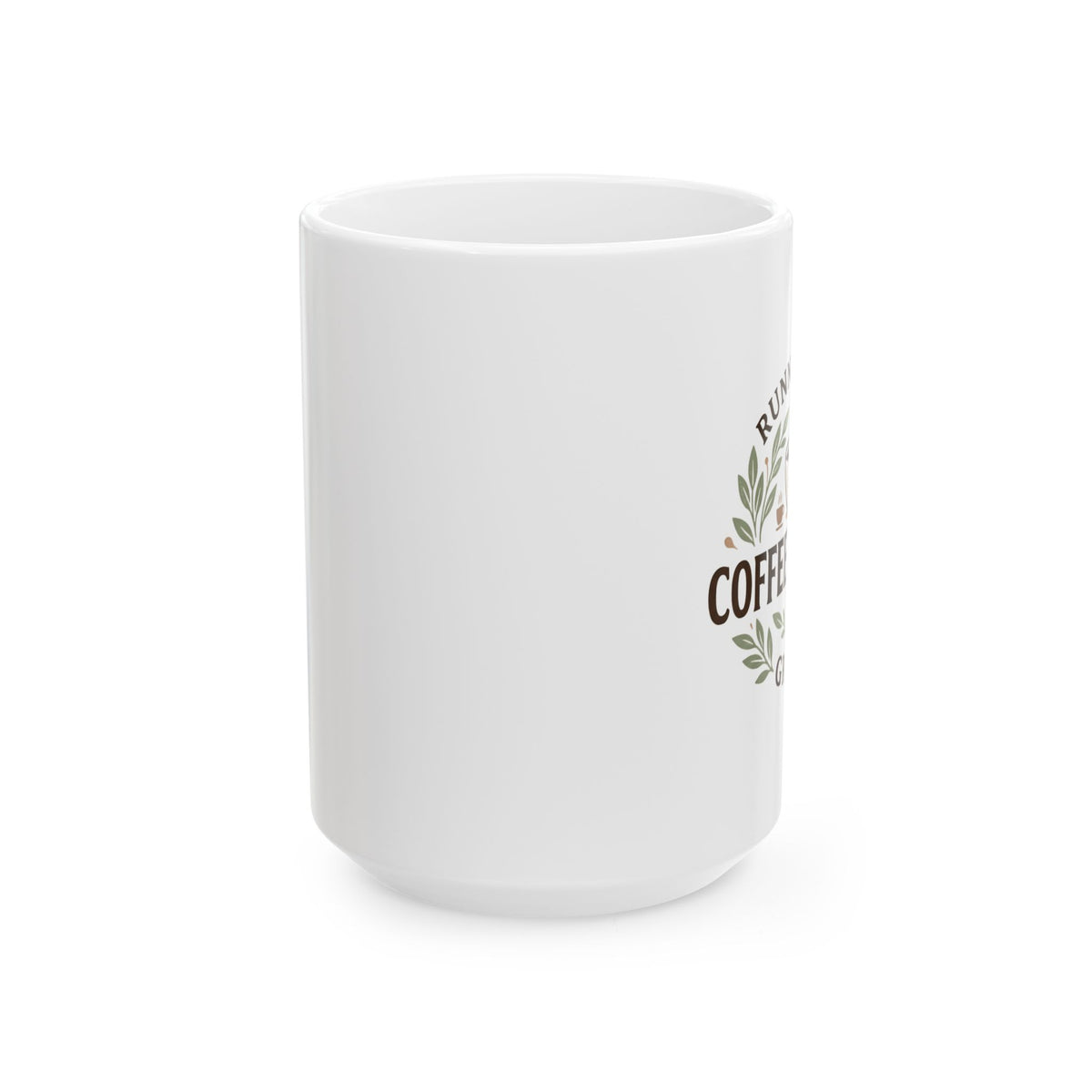 Coffee Mug - "Running on Coffee and Chaos" Ceramic Tea Cup, Funny Gift for Coffee Lovers