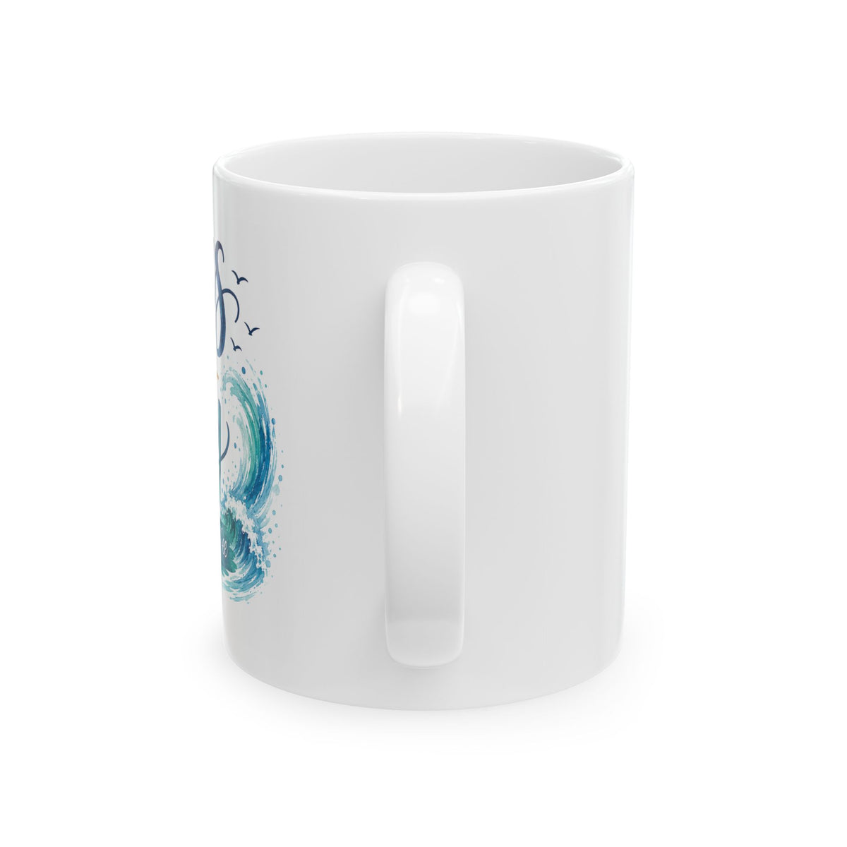Sea Days Ceramic Mug — Beach Palm & Wave Coffee Cup (11oz, 15oz)