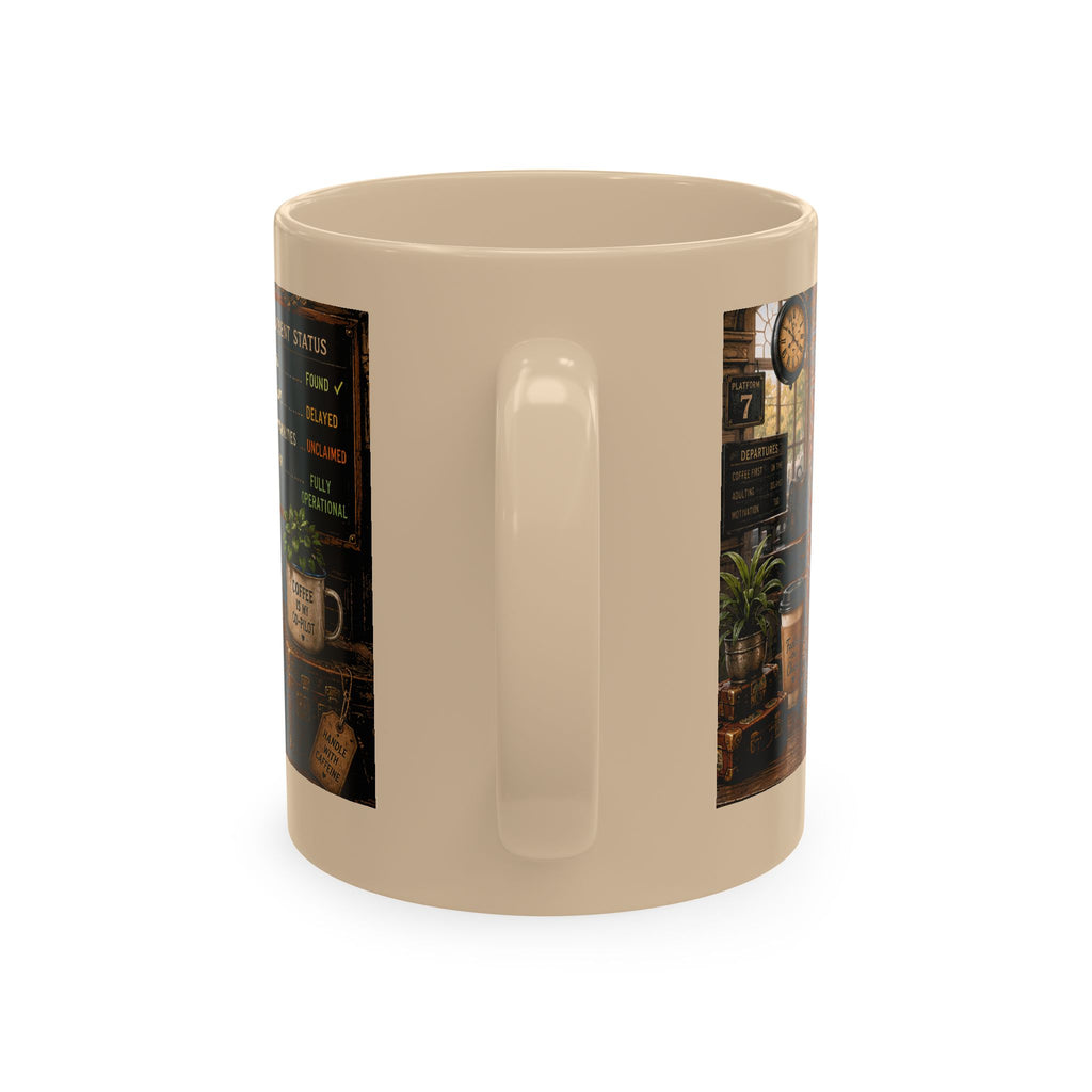 Vintage Coffee Mug – “I Found My Coffee. Everything Else Is Still Missing.” Ceramic Gift