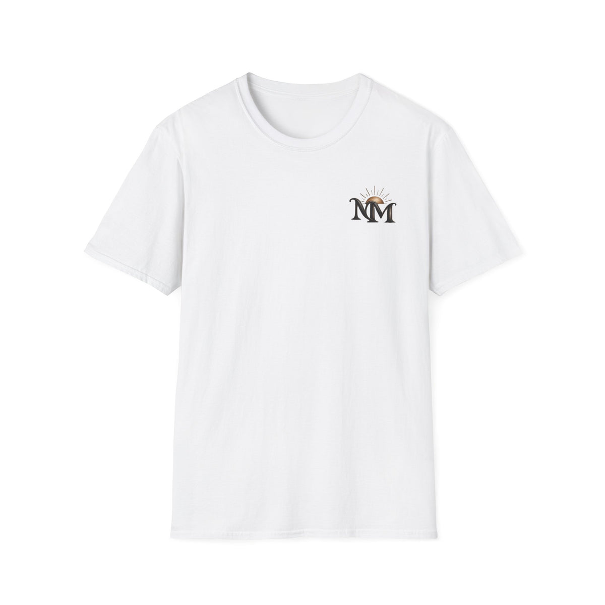 NM Sunrise Logo T‑Shirt — Minimal Monogram Tee