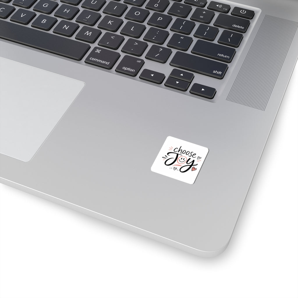 Choose Joy Kiss-Cut Sticker - Positive Hand-Lettered Laptop Decal