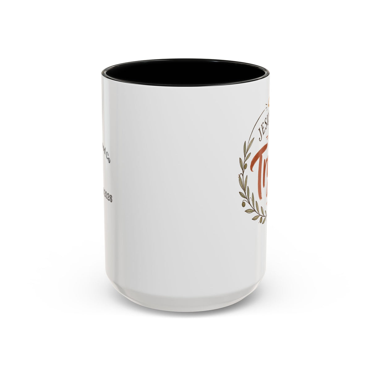 Jesus Knows I’m Trying Accent Coffee Mug — Encouragement Christian Gift (11/15oz)