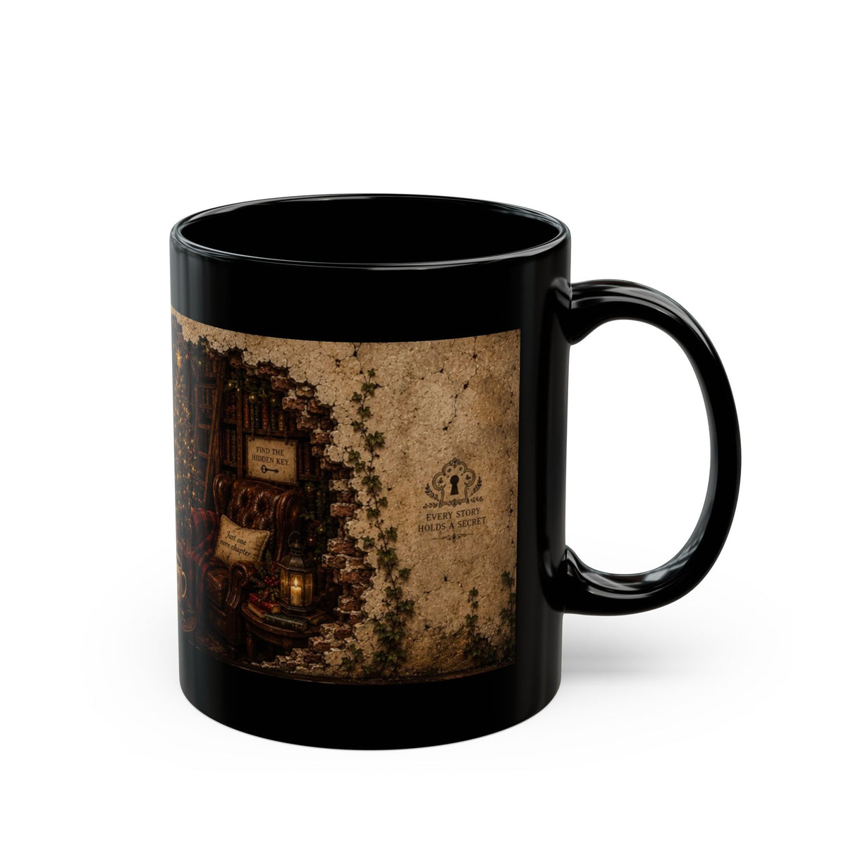 Hidden Library Christmas Black Mug (11oz, 15oz)