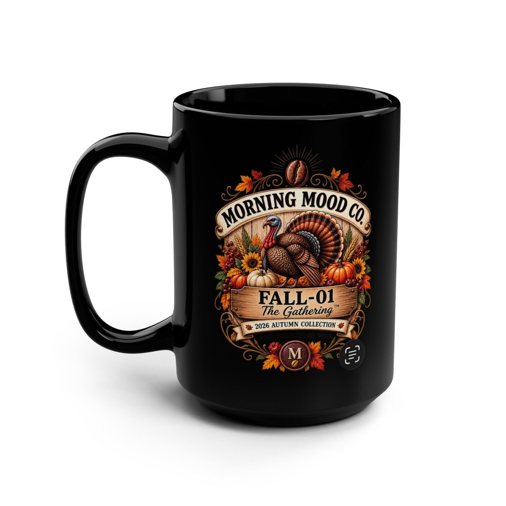 Pie and People Black Mug, 15oz