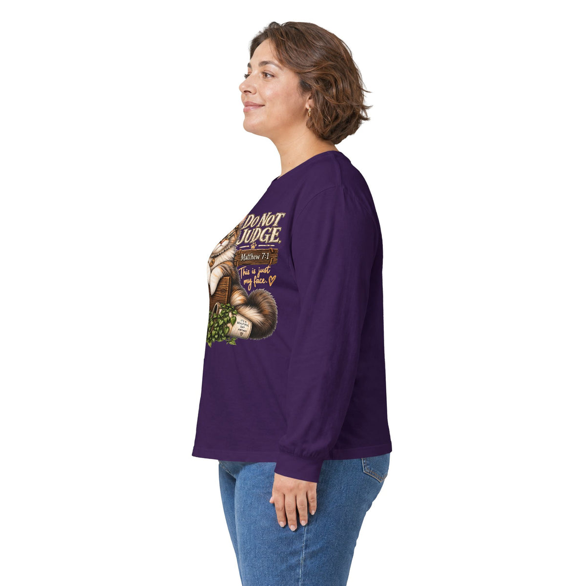 Do Not Judge Funny Cat Long Sleeve Tee