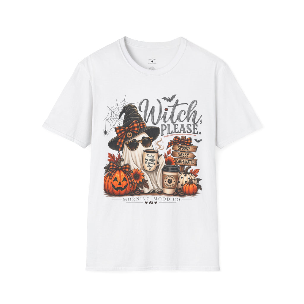 Witch Please Halloween T-Shirt — Cute Witch Cat Pumpkin Graphic Tee