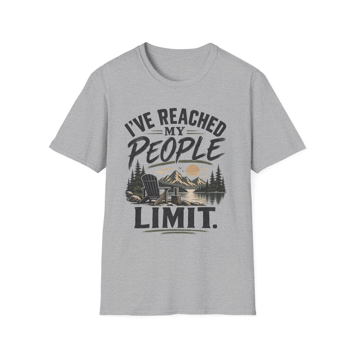 I've Reached My People Limit T-Shirt — Funny Introvert Camping Tee