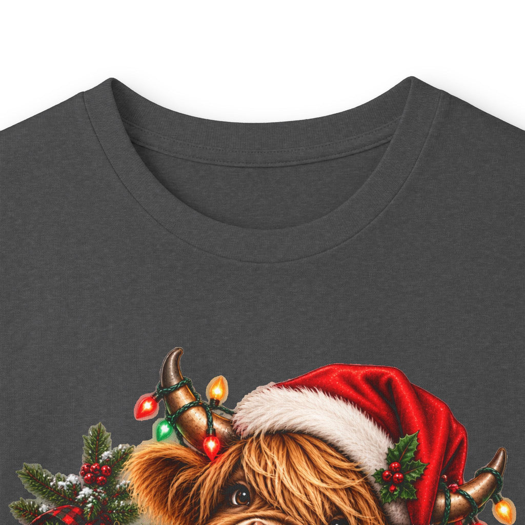 Christmas Cow Long Sleeve Tee — "Probably on the Naughty List" Holiday Shirt
