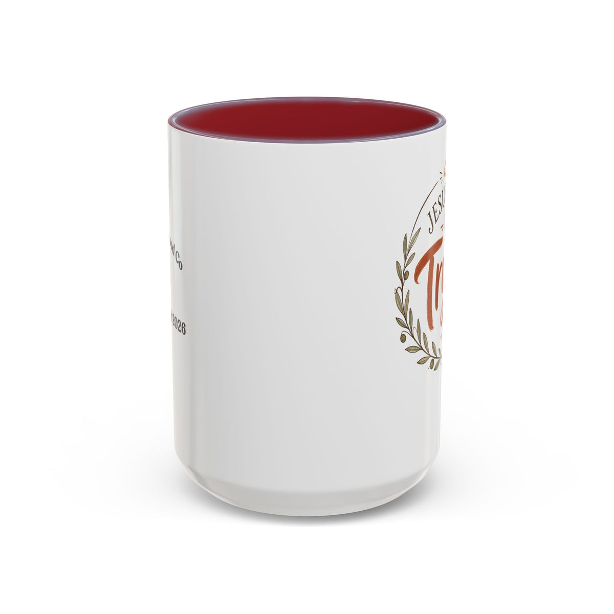 Jesus Knows I’m Trying Accent Coffee Mug — Encouragement Christian Gift (11/15oz)