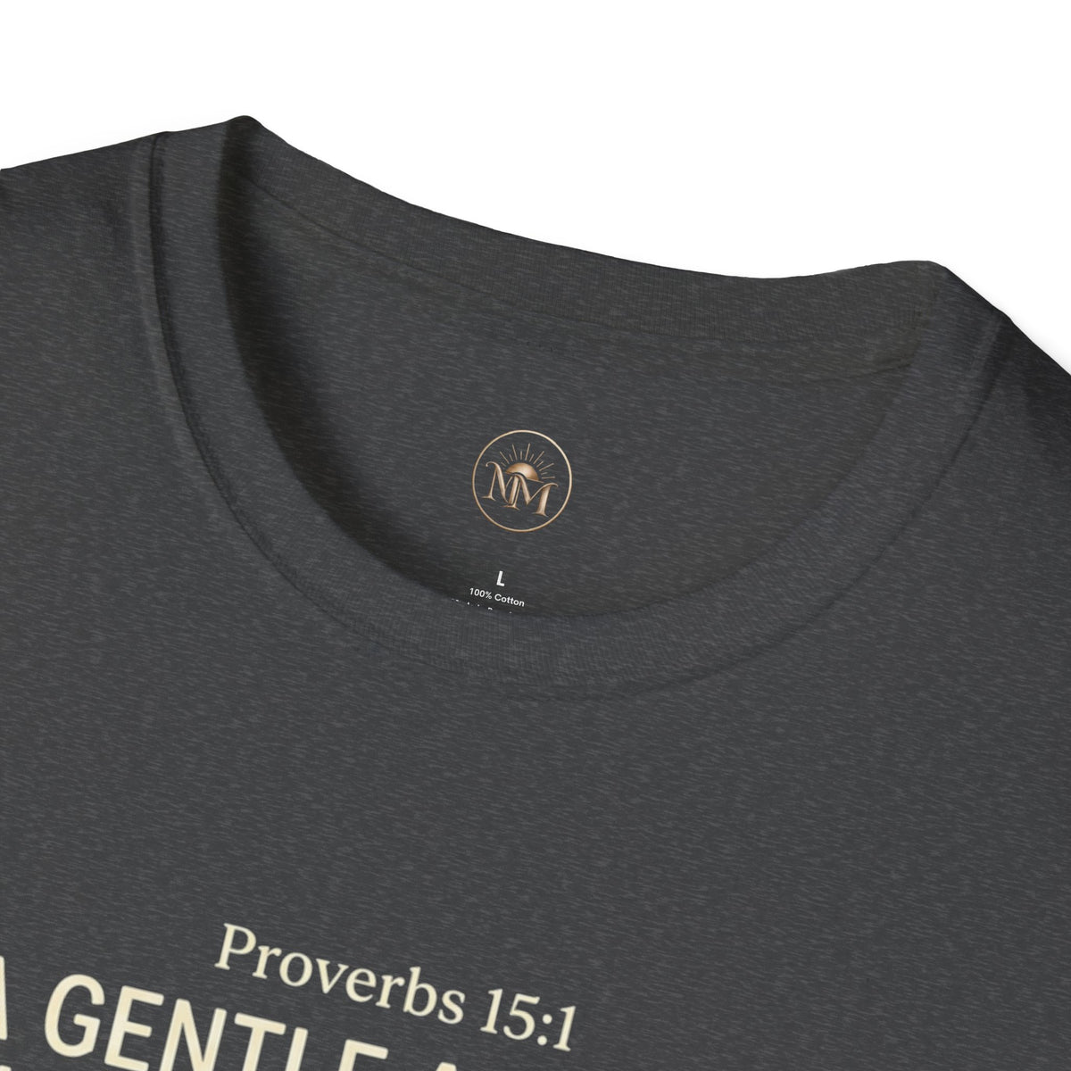 Highland Cow Proverbs 15:1 - "A Gentle Answer Turns Away Wrath" T-Shirt