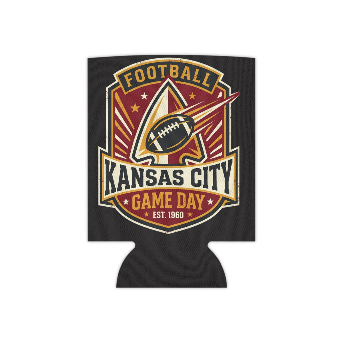 Kansas City Game Day Can Cooler - Football Tailgate Drink Koozie