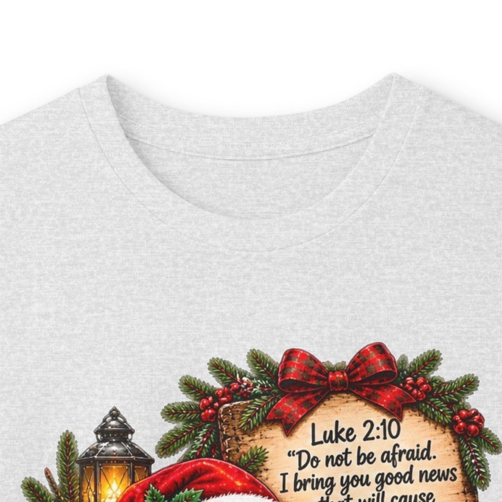 Christian Christmas Shirt | Luke 2:10 Faithfully Sarcastic Turtle Tee